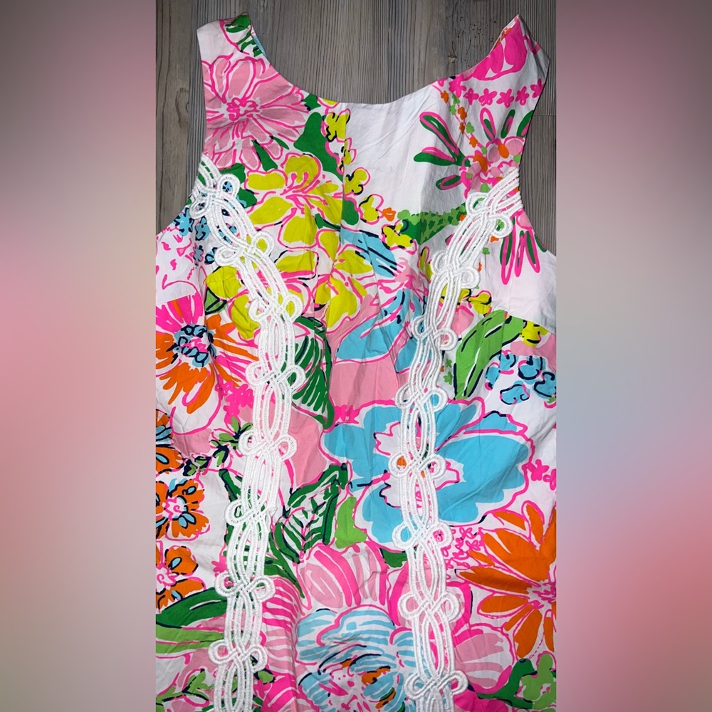 LILLY PULITZER |Target Nosey Posey Floral Shift Dress Sleeveless Size 8 - Picture 3 of 9